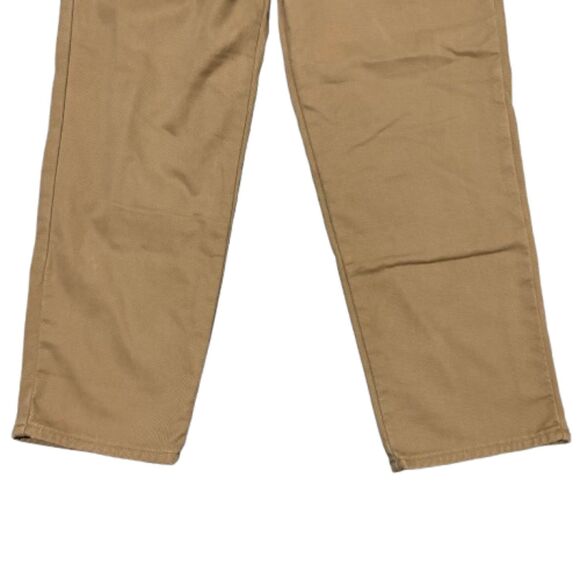 L.L. Bean Relaxed Fit Khaki Pants Thick Flannel Lined Workwear Mens Size 35x30 - Picture 3 of 8
